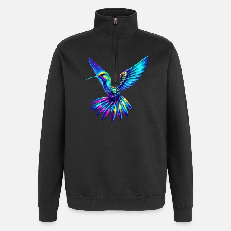 Hummingbird - Quarter-Zip Sweatshirt - black