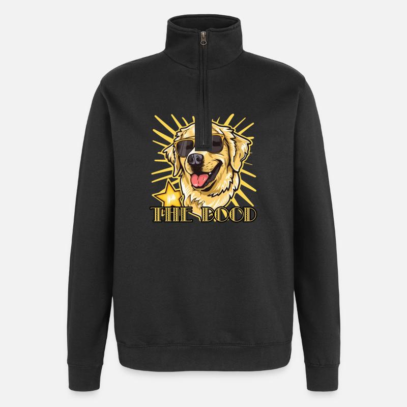 Le Dood - Sweat à zip 1/4 - noir