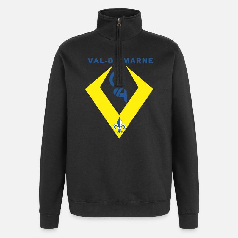 Val de Marne - Sweat à zip 1/4 - noir