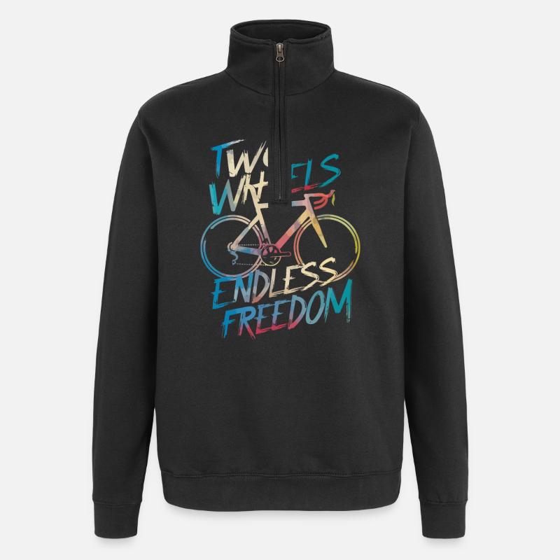 Conception de vélo Endless Freedom - Sweat à zip 1/4 - noir