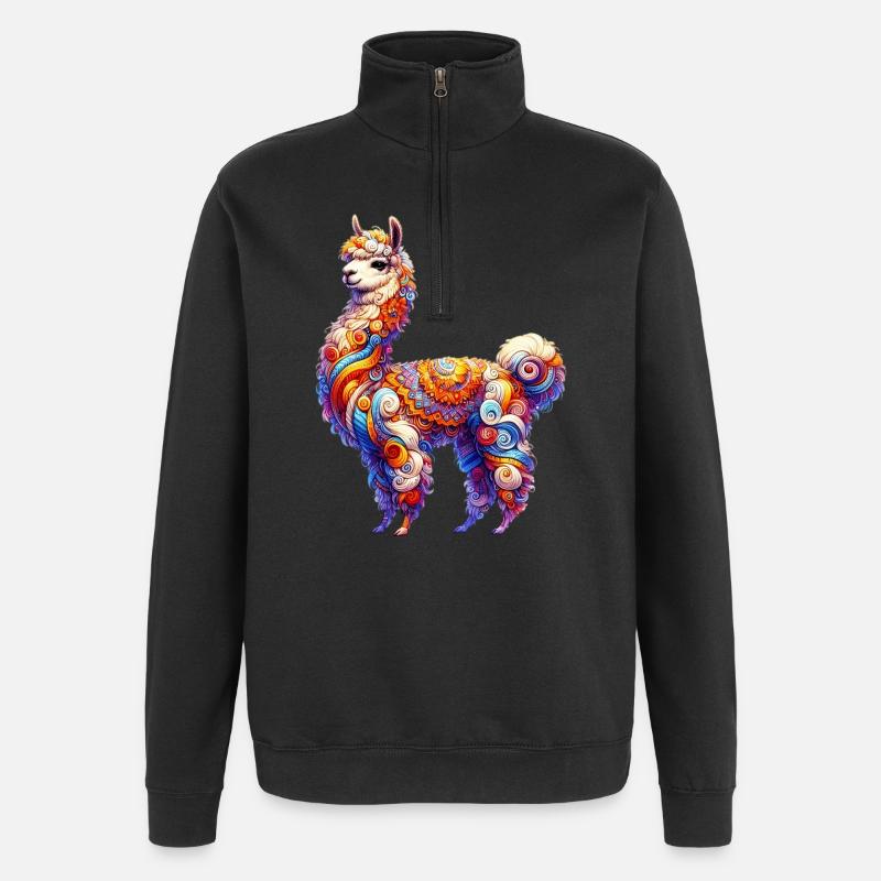 Alpaca - Quarter-Zip Sweatshirt - black