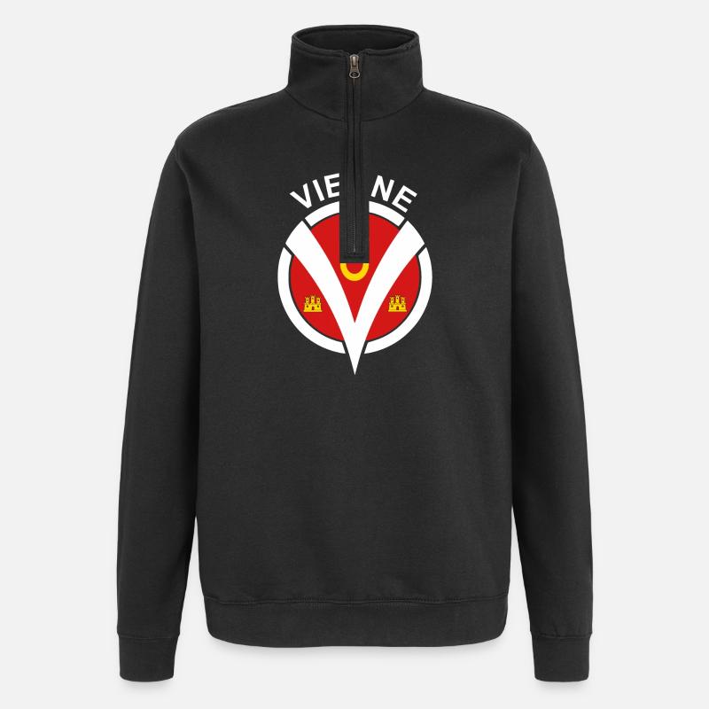 Vienne - Sweat à zip 1/4 - noir
