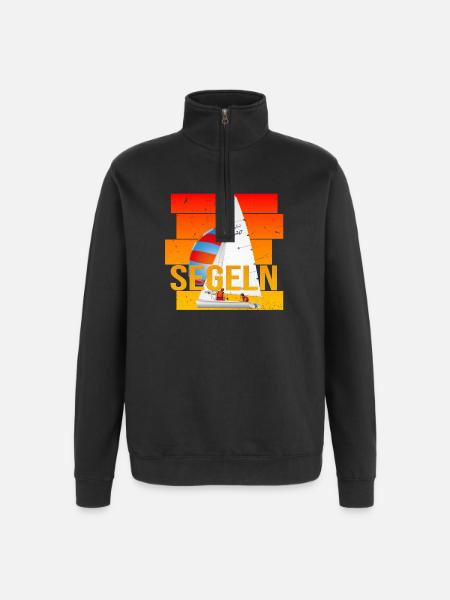 Segeln - Segelsport - Quarter-Zip-Sweatshirt - Schwarz