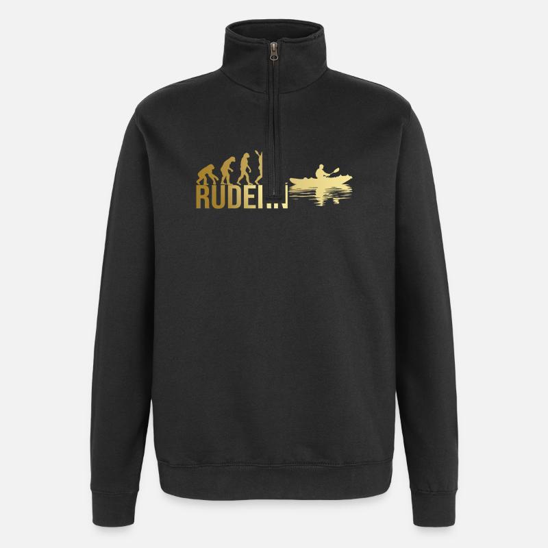 Evolution Rudern - Quarter-Zip-Sweatshirt - Schwarz