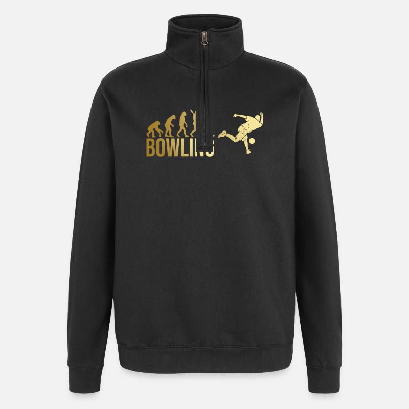Evolution Bowling - Quarter-Zip-Sweatshirt - Schwarz