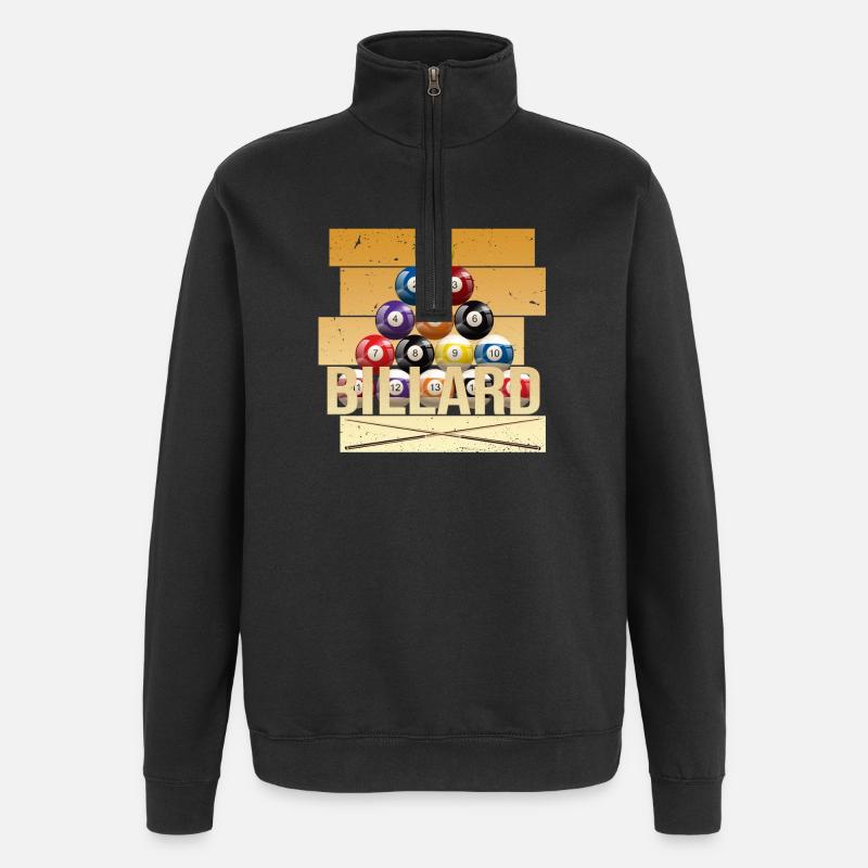 Billard - Quarter-Zip-Sweatshirt - Schwarz