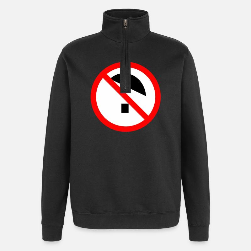 No Nazis - Quarter-Zip-Sweatshirt - Schwarz