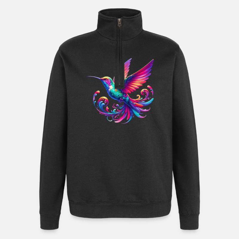 Kolibri - Quarter-Zip-Sweatshirt - Schwarz