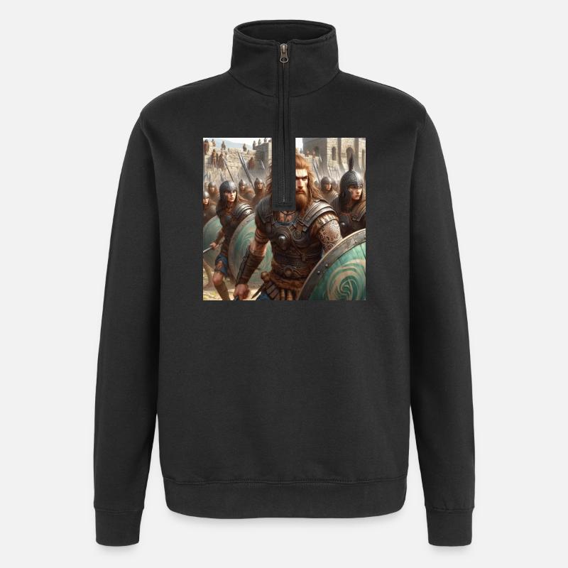 Les Celtibères défendent la Numancia - Sweat à zip 1/4 - noir
