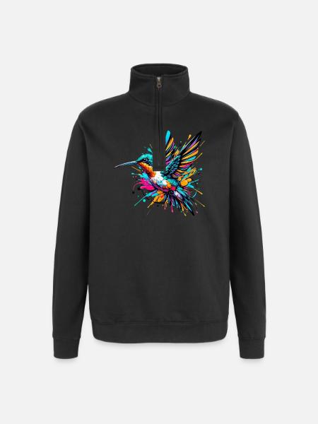 Hummingbird - Quarter-Zip Sweatshirt - black