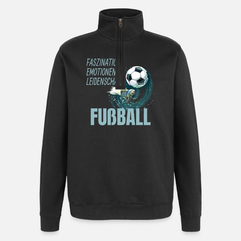 Faszination - Emotionen - Leidenschaft - Quarter-Zip-Sweatshirt - Schwarz