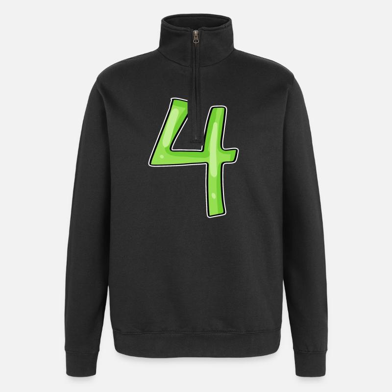 4 - Four Green - Quarter-Zip Sweatshirt - black