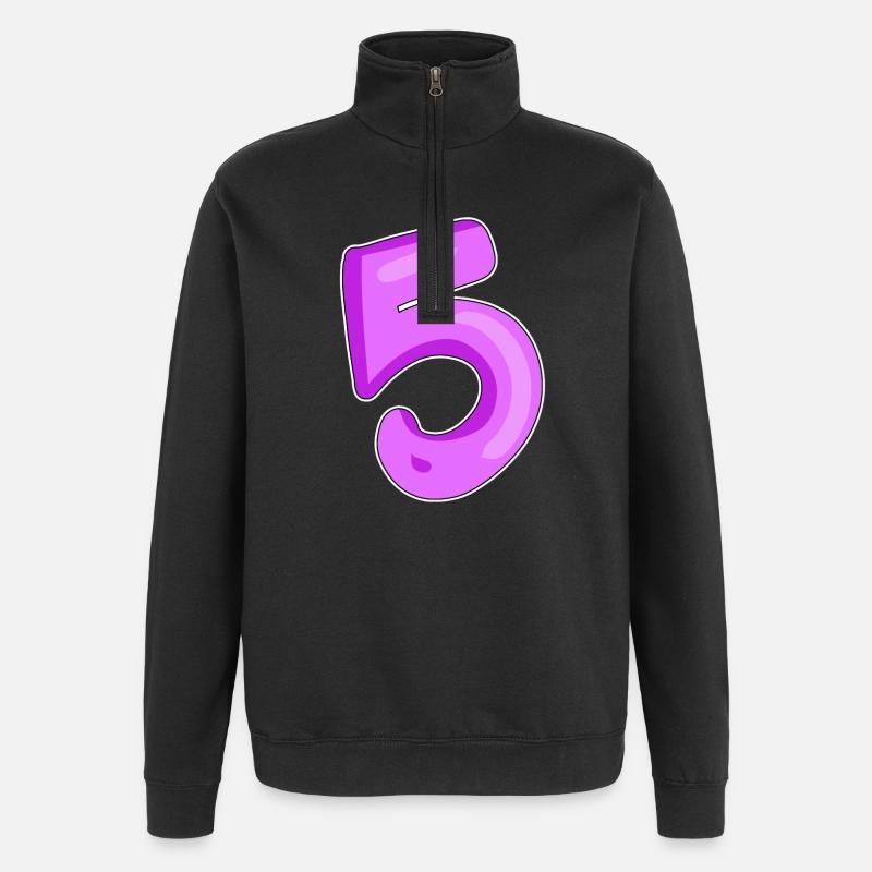Number number 5 - Quarter-Zip Sweatshirt - black