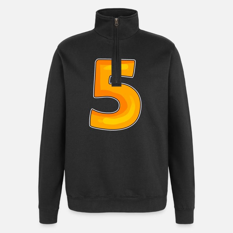 Numéro 5 Numéro - Sweat à zip 1/4 - noir