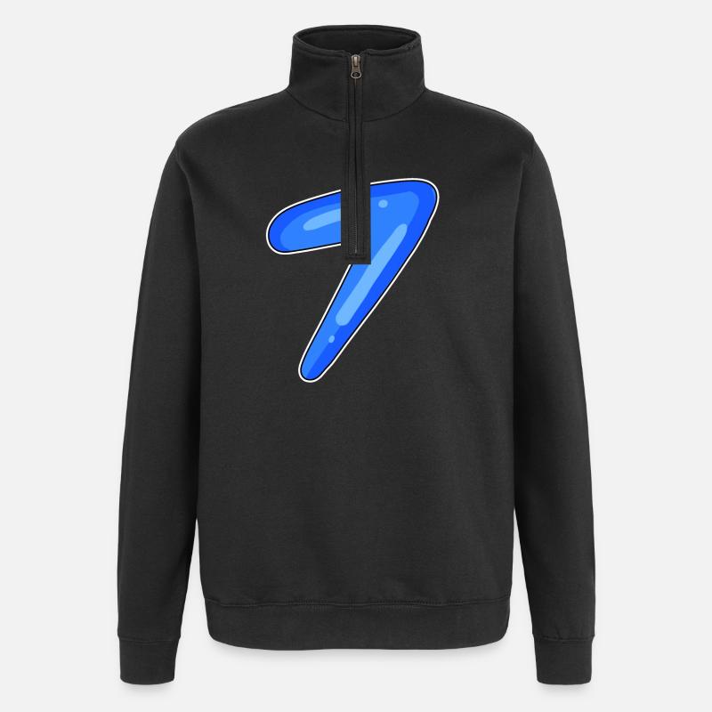 7 - Quarter-Zip Sweatshirt - black