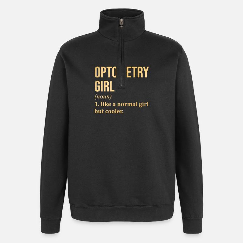Optometrie - Quarter-Zip-Sweatshirt - Schwarz