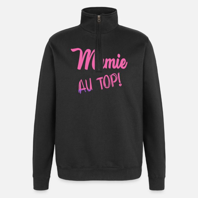 OMA - Quarter-Zip-Sweatshirt - Schwarz