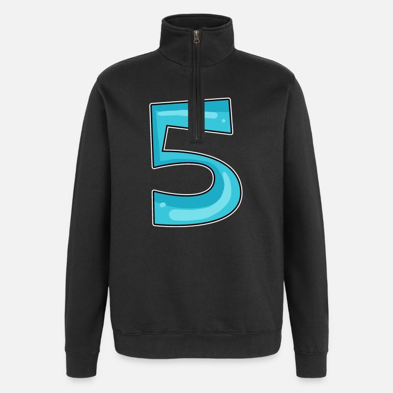 Number 5 Number - Quarter-Zip Sweatshirt - black