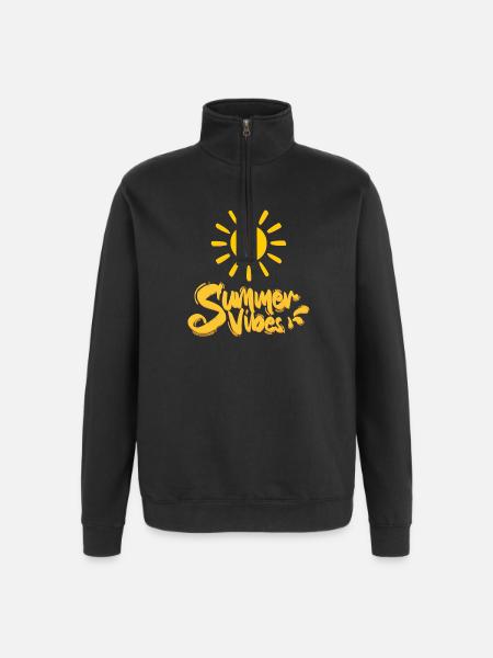 Summer Vibes - Quarter-Zip Sweatshirt - black