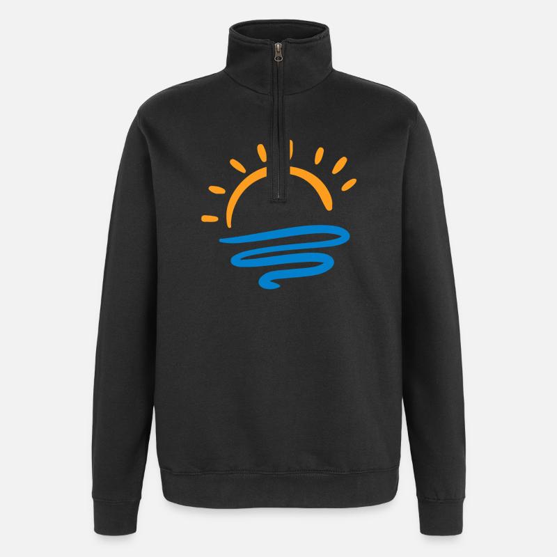 Sonne & Meer - Quarter-Zip-Sweatshirt - Schwarz