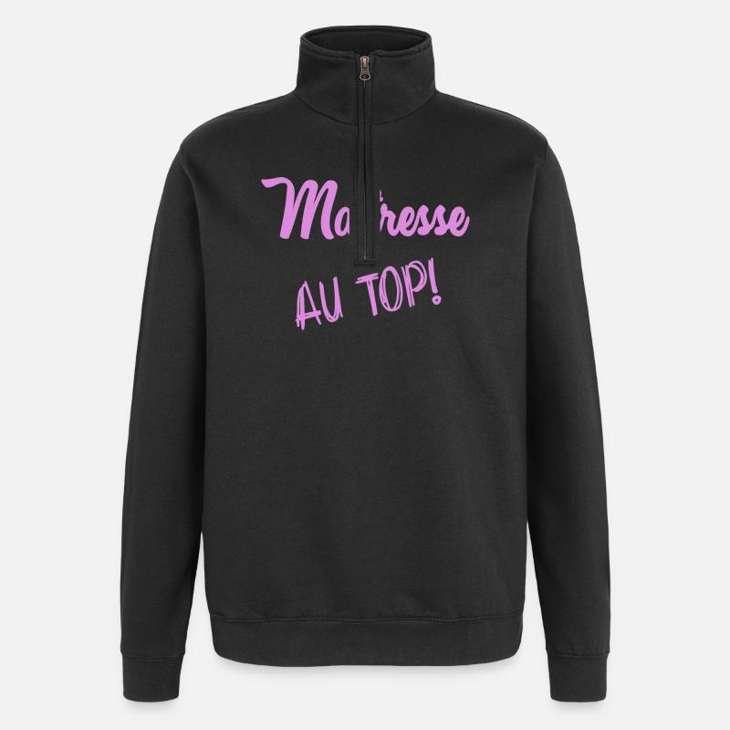 MERCI. MAÎTRESSE. MERCI MAÎTRESSE. MAITRESSE - Sweat à zip 1/4 - noir