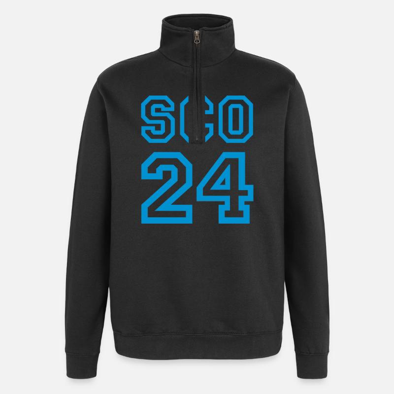 Écosse Schottland - Sweat à zip 1/4 - noir