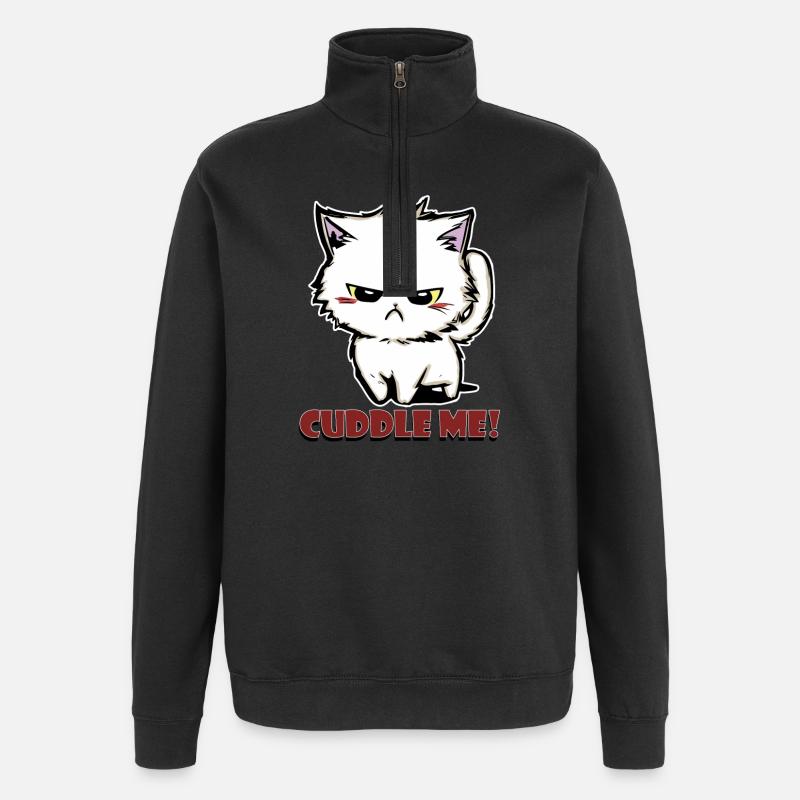 cuddle me - Quarter-Zip-Sweatshirt - Schwarz