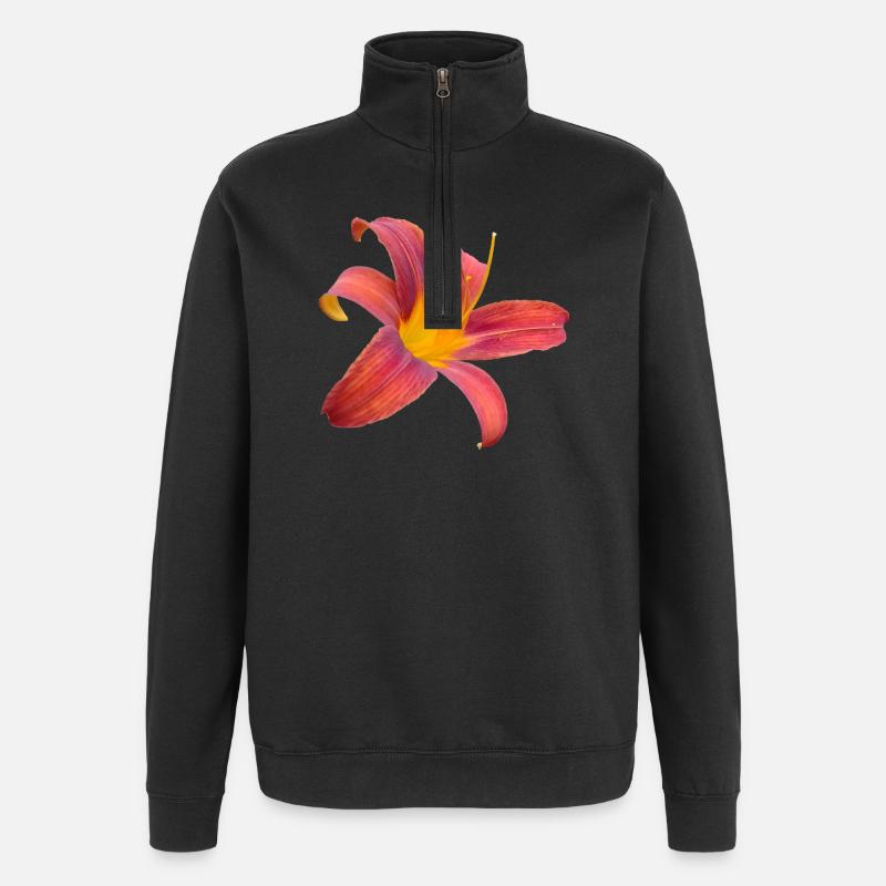 Lilienfunken Farbexplosion - Quarter-Zip-Sweatshirt - Schwarz