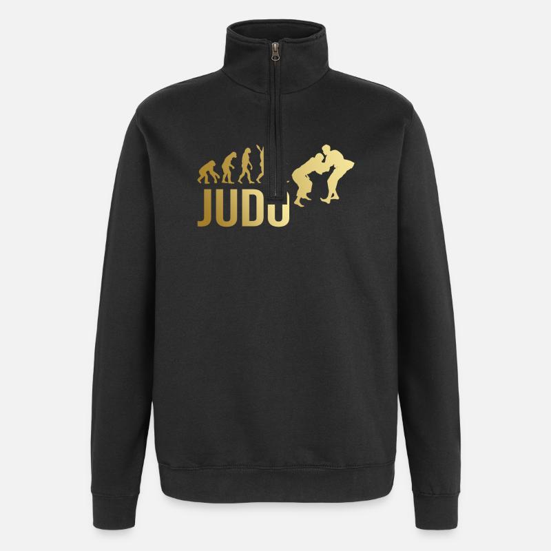 Judo Evolution - Quarter-Zip-Sweatshirt - Schwarz