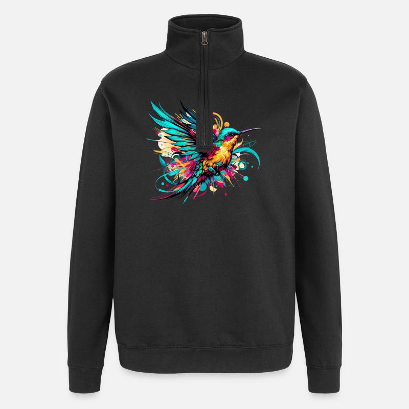Kolibri - Quarter-Zip-Sweatshirt - Schwarz