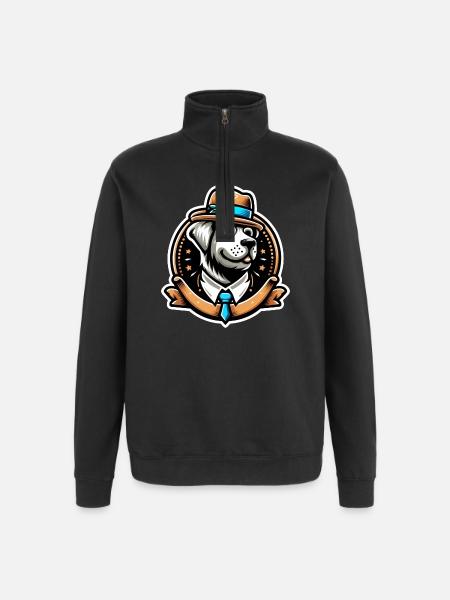 Mister D - Quarter-Zip Sweatshirt - black