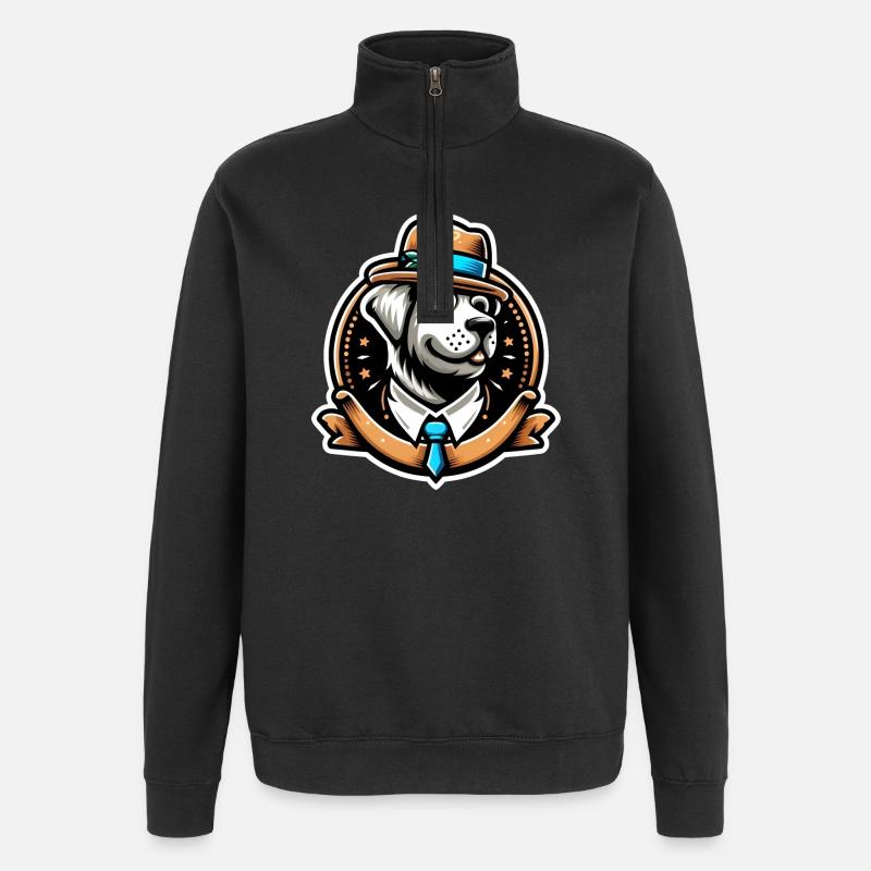 Monsieur D - Sweat à zip 1/4 - noir