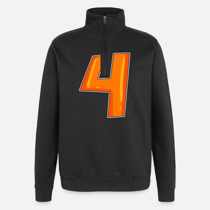 4 - Sweat à zip 1/4 - noir