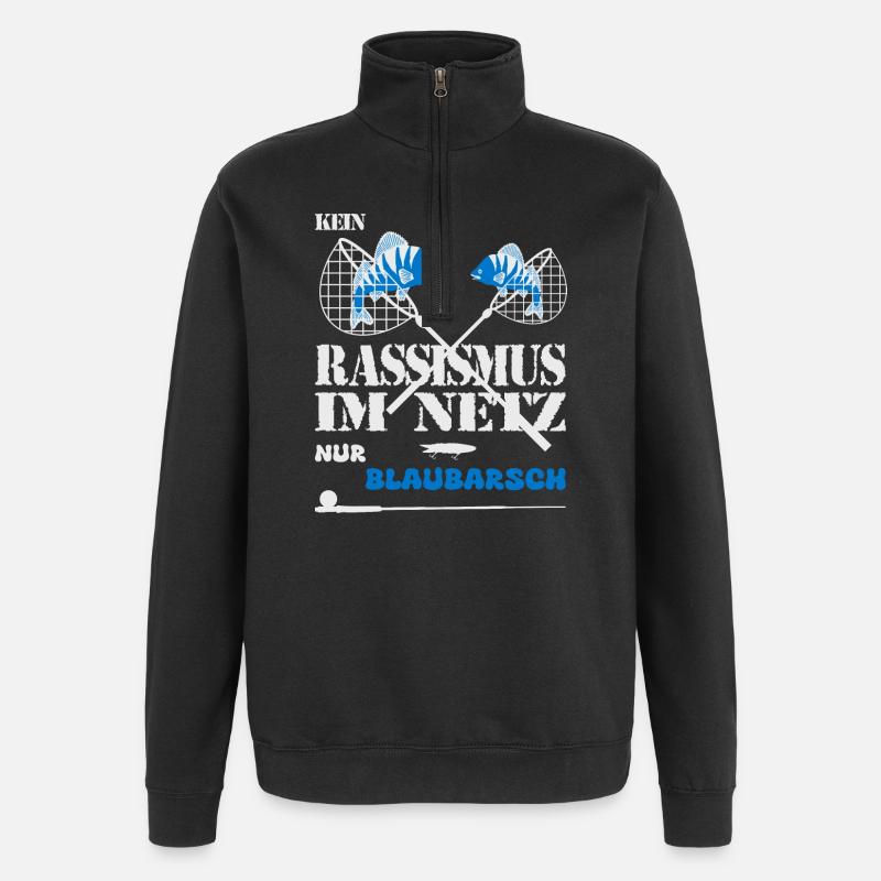 Pas de racisme sur Internet - Sweat à zip 1/4 - noir