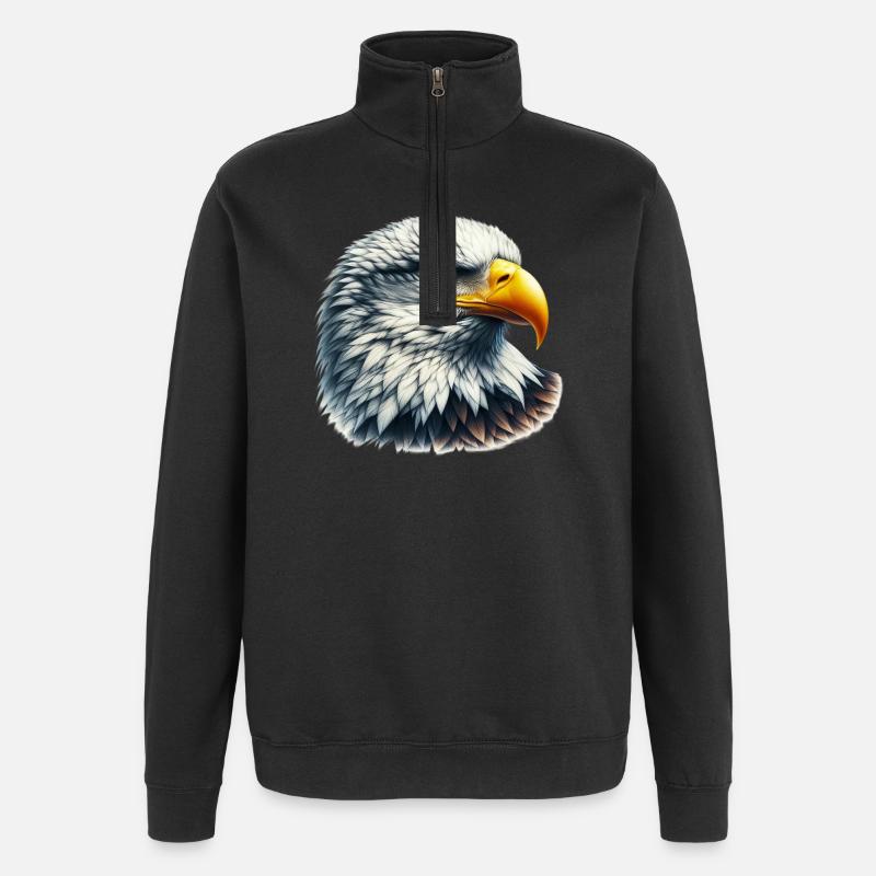 Eagle - Quarter-Zip Sweatshirt - black