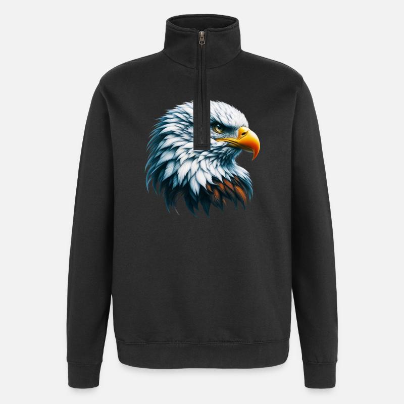 Adler - Quarter-Zip-Sweatshirt - Schwarz