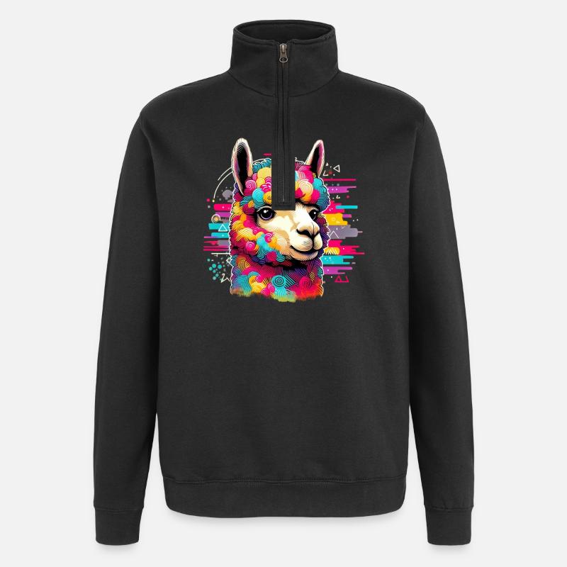 Alpaga - Sweat à zip 1/4 - noir