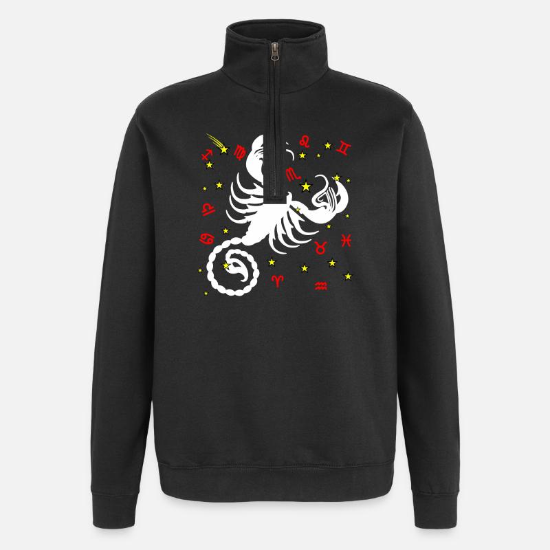 Couleur Scorpion - Sweat à zip 1/4 - noir