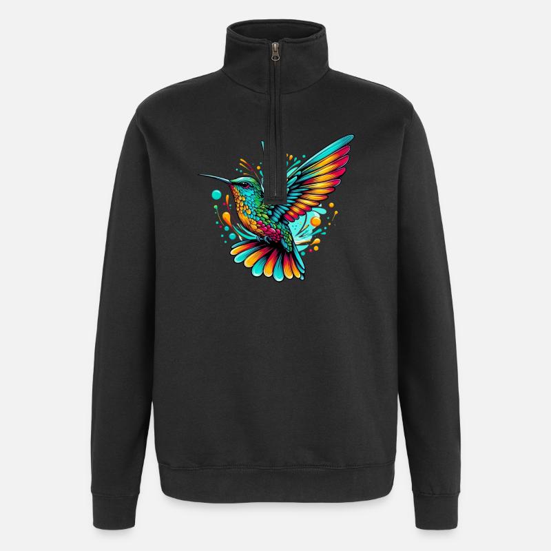 Colibri - Sweat à zip 1/4 - noir