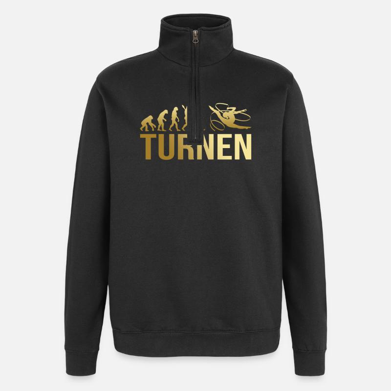 Evolution Turnen - Quarter-Zip-Sweatshirt - Schwarz