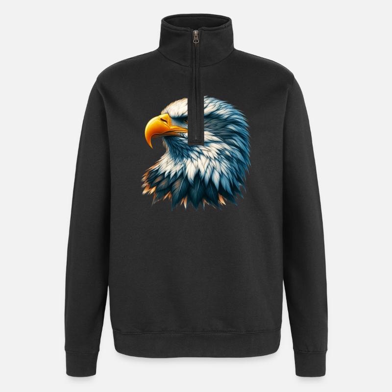 Eagle - Quarter-Zip Sweatshirt - black