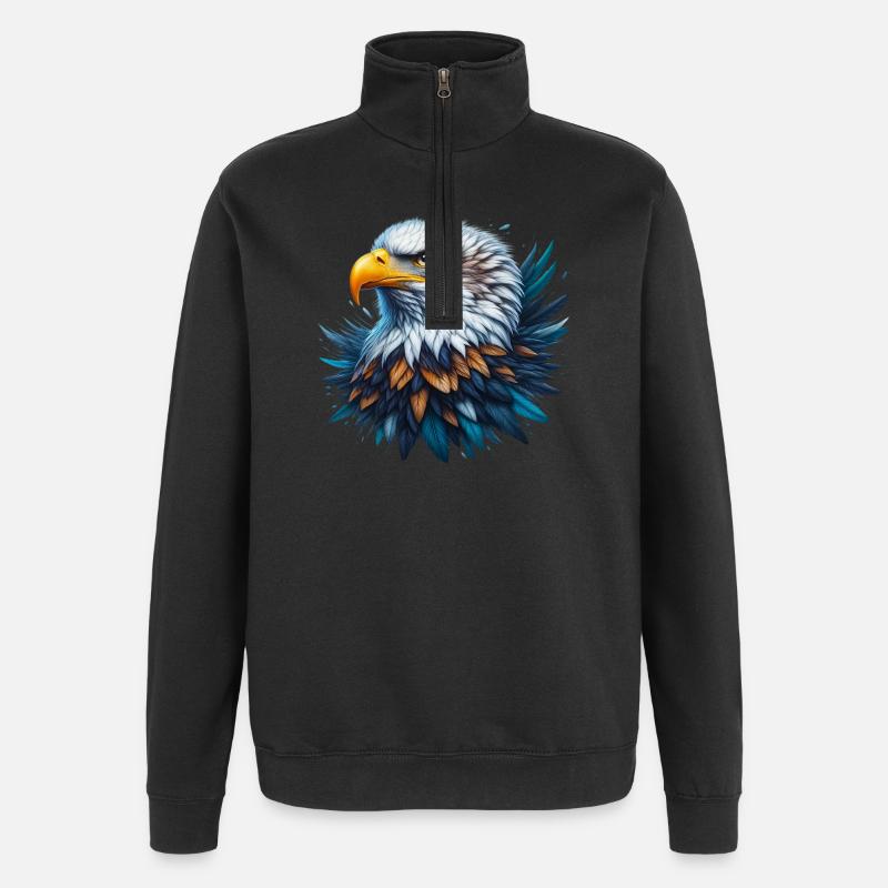 Adler - Quarter-Zip-Sweatshirt - Schwarz