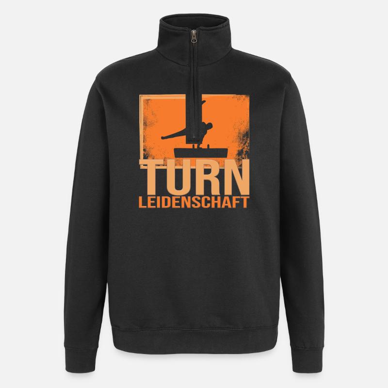 Turn Leidenschaft - Quarter-Zip-Sweatshirt - Schwarz