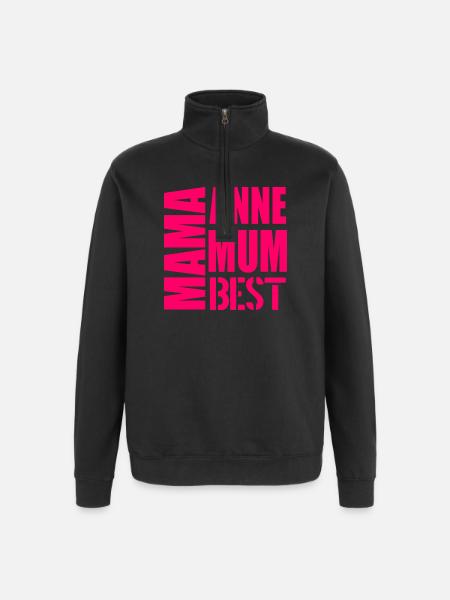 Mother's Day Multilingualism - Quarter-Zip Sweatshirt - black