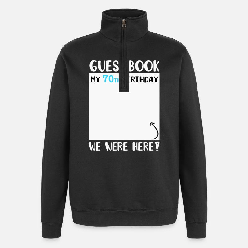 70e anniversaire - Sweat à zip 1/4 - noir