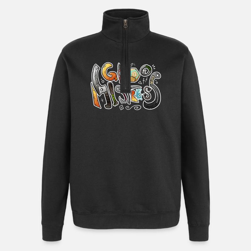 Maîtresse de jeu - Sweat à zip 1/4 - noir