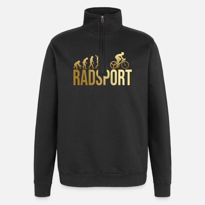 Evolution Radsport - Quarter-Zip-Sweatshirt - Schwarz