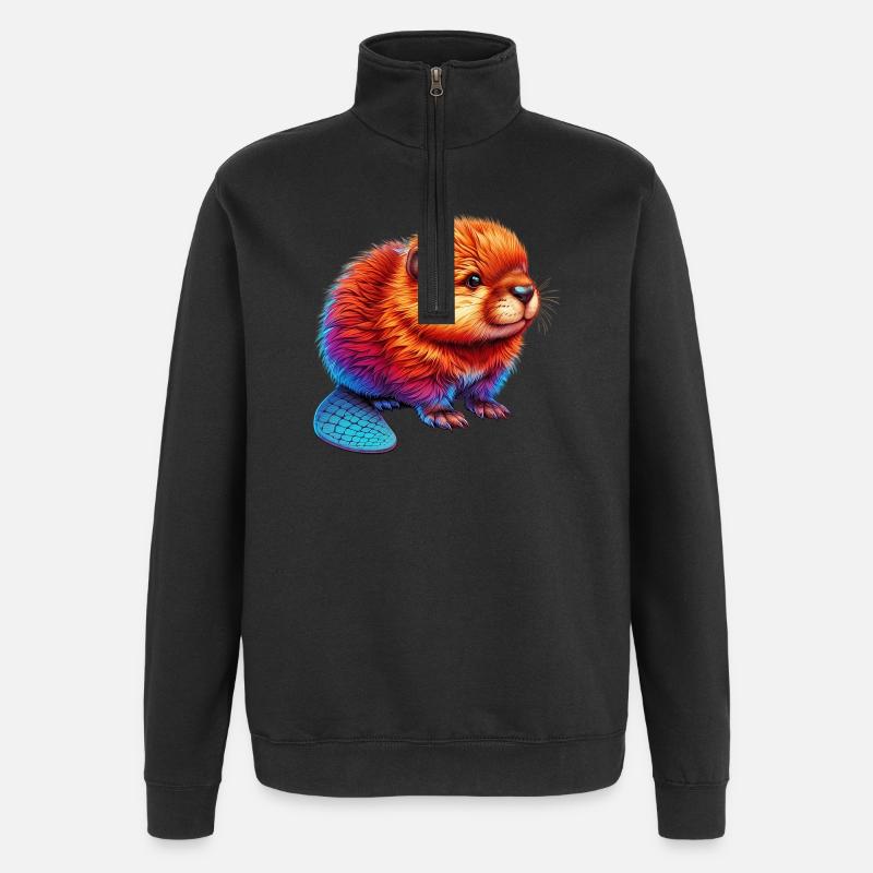 Castor - Sweat à zip 1/4 - noir