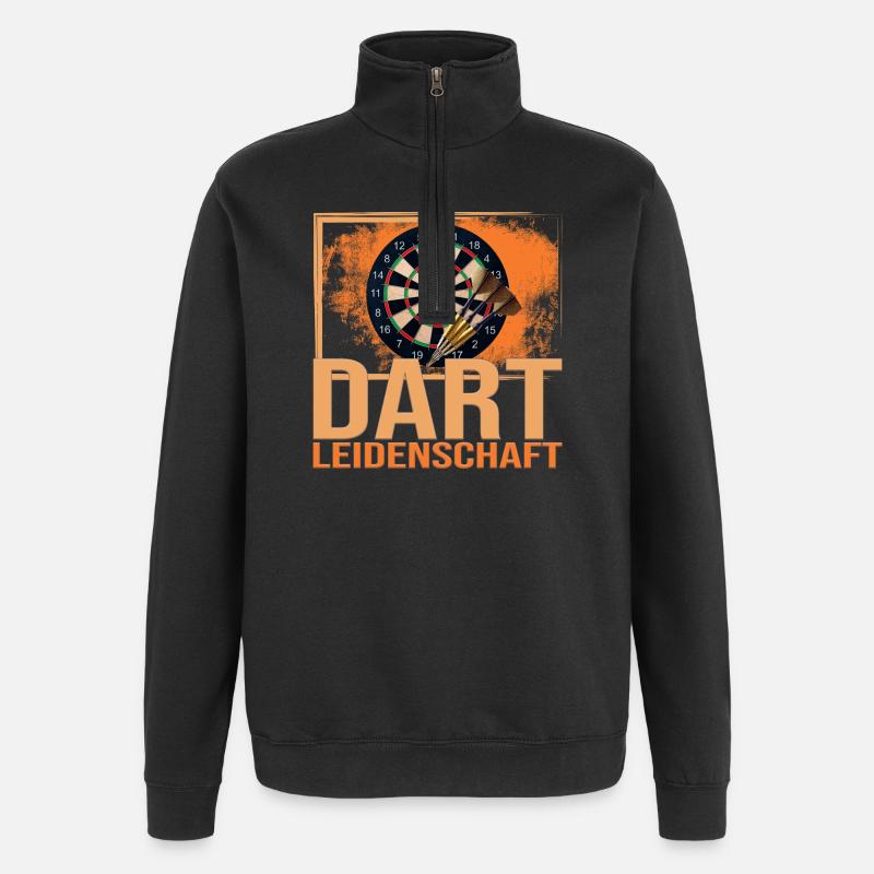Dart Leidenschaft - Quarter-Zip-Sweatshirt - Schwarz