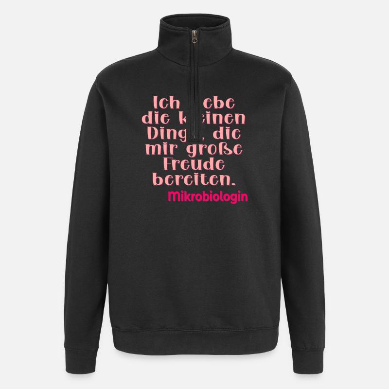 MIKROBIOLOGIN - Quarter-Zip-Sweatshirt - Schwarz